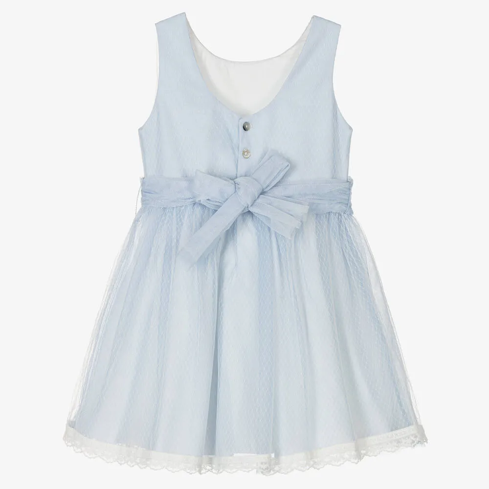 Girls Light Blue Tulle Dress