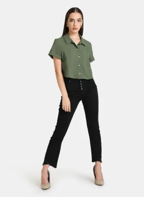 Half Sleeve Crop Shirt