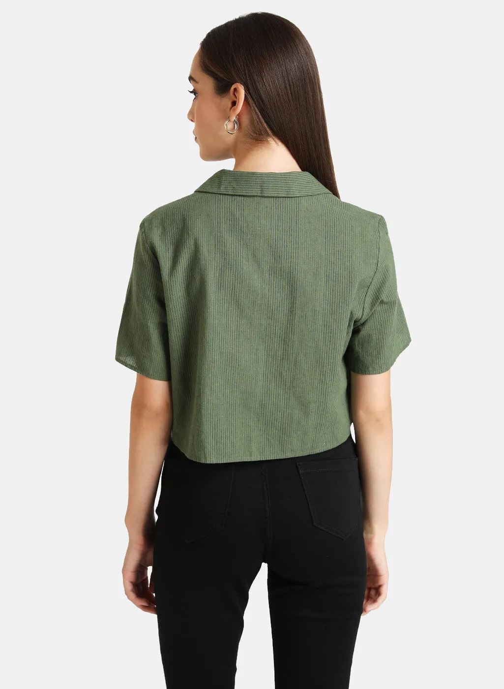 Half Sleeve Crop Shirt