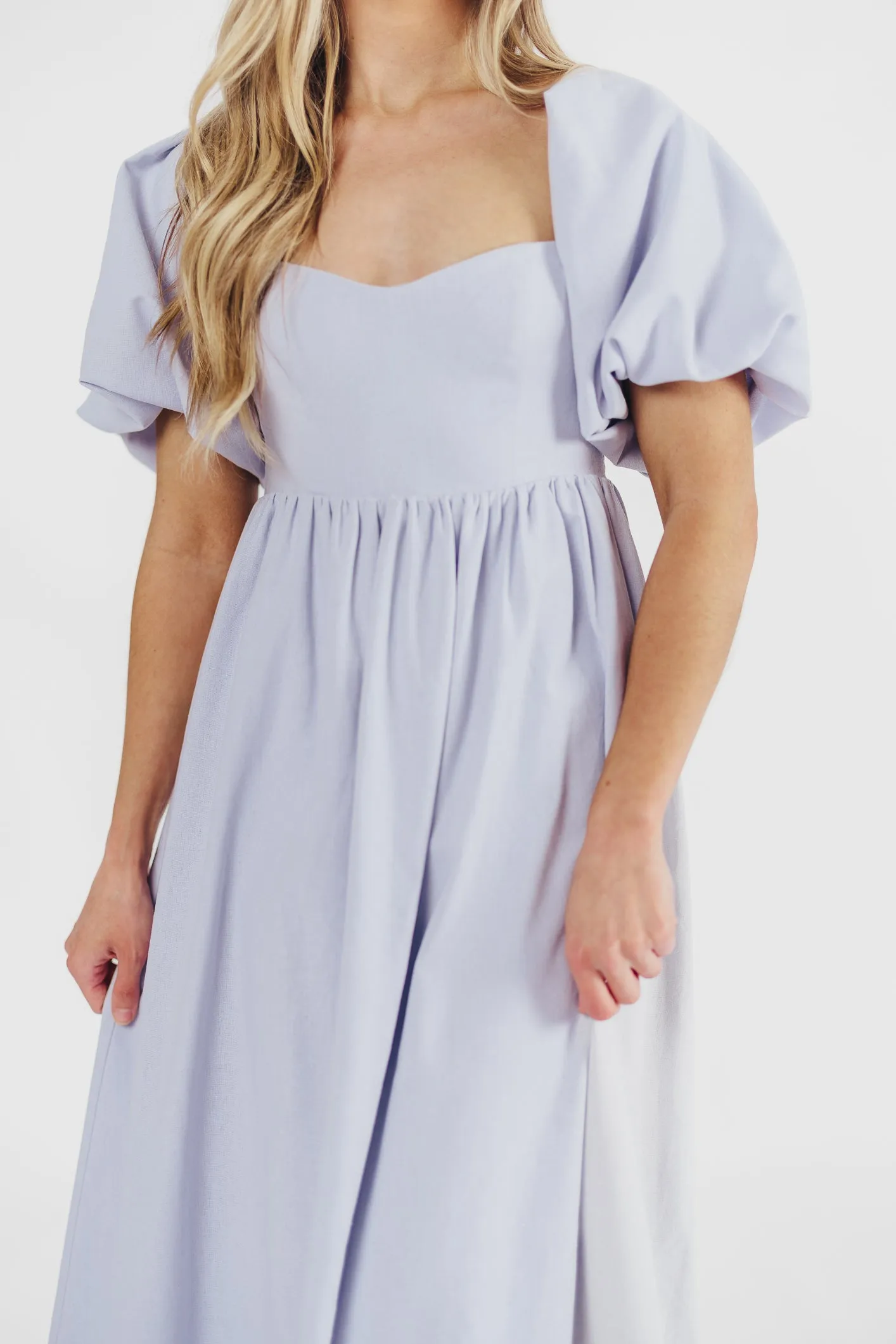 Hamilton Midi Dress in Light Blue - Bump Friendly & Inclusive Sizing (S-3XL)