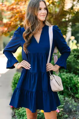 In Your Happy Place Navy Blue Dress