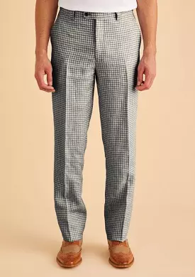 Inserch Linen Houndstooth Pants P269-00041 Black & White