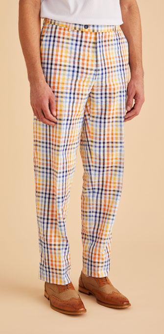 Inserch Seersucker Check Pants P271-00056 White Multi