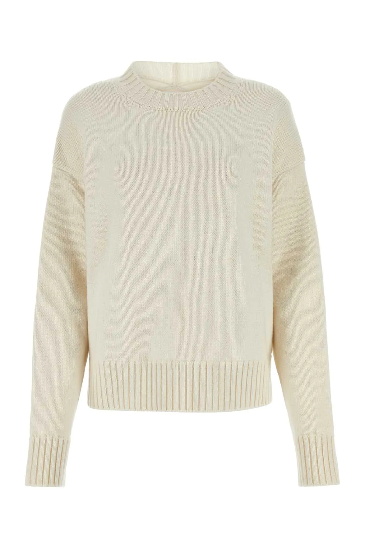 Jil Sander Ivory Cashmere Blend Oversize Sweater