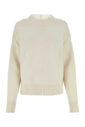 Jil Sander Ivory Cashmere Blend Oversize Sweater