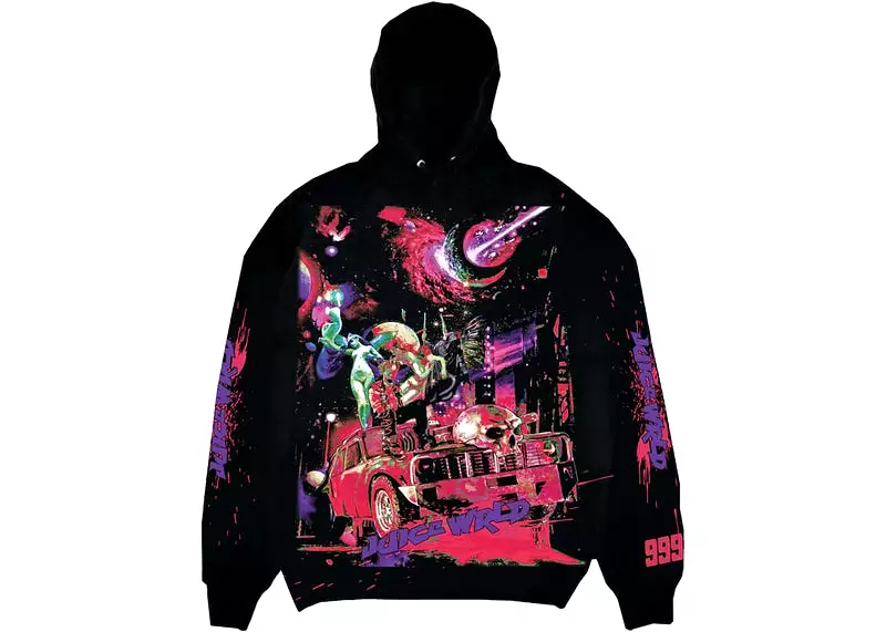 Juice Wrld x Vlone Galaxy Hoodie Black