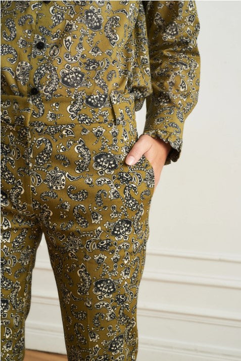 Khaki Paisley Pant