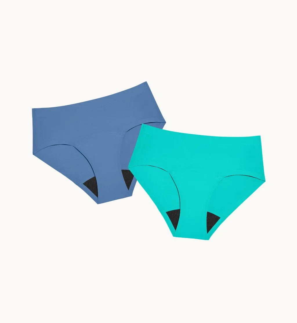 (KIT ITE FIRST PERIOD KIT SLP LTD COLOR SPEARMINT/THISTLE 2-PACK | BOYSHORT