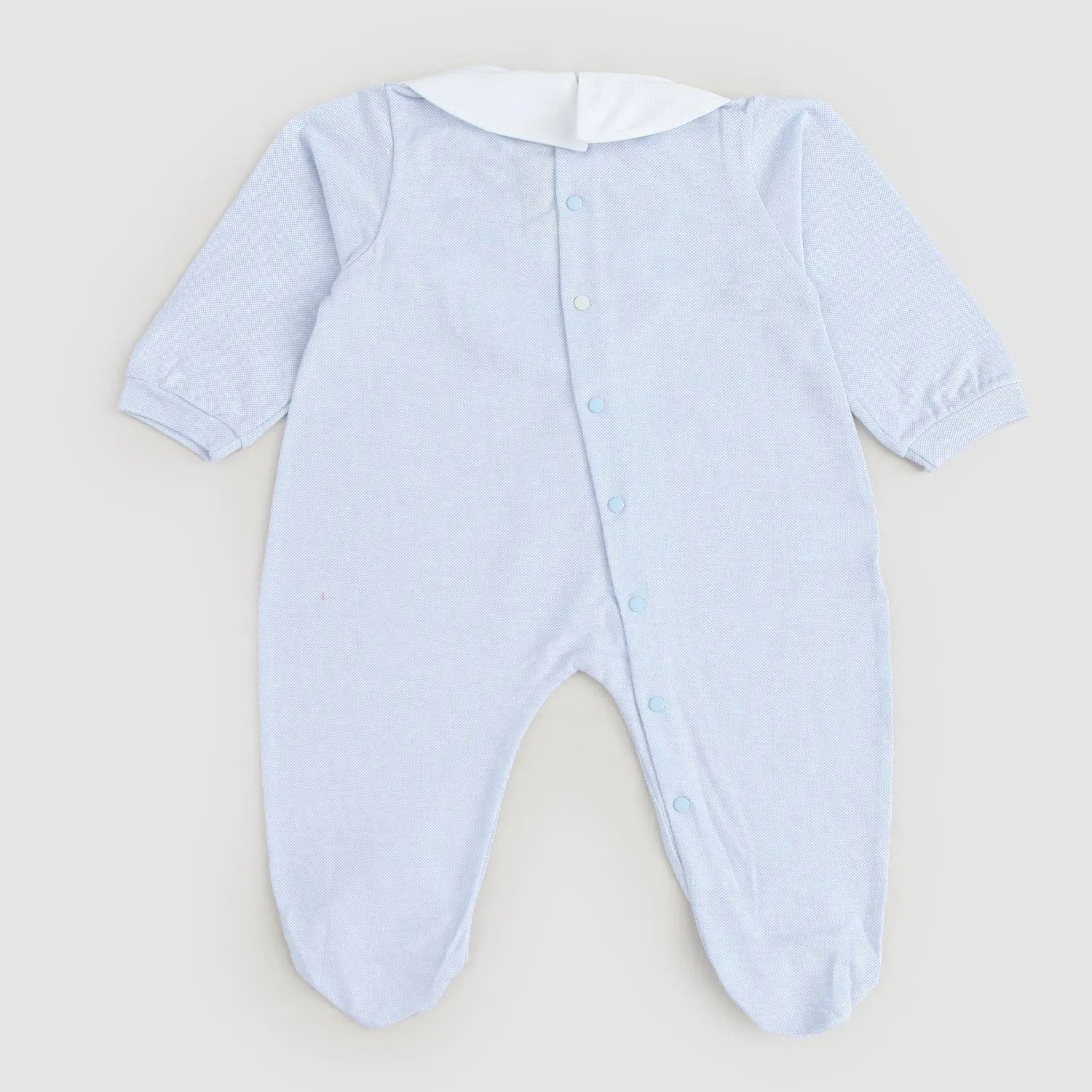 La Stupenderia Light Blue Romper With Wide Collar