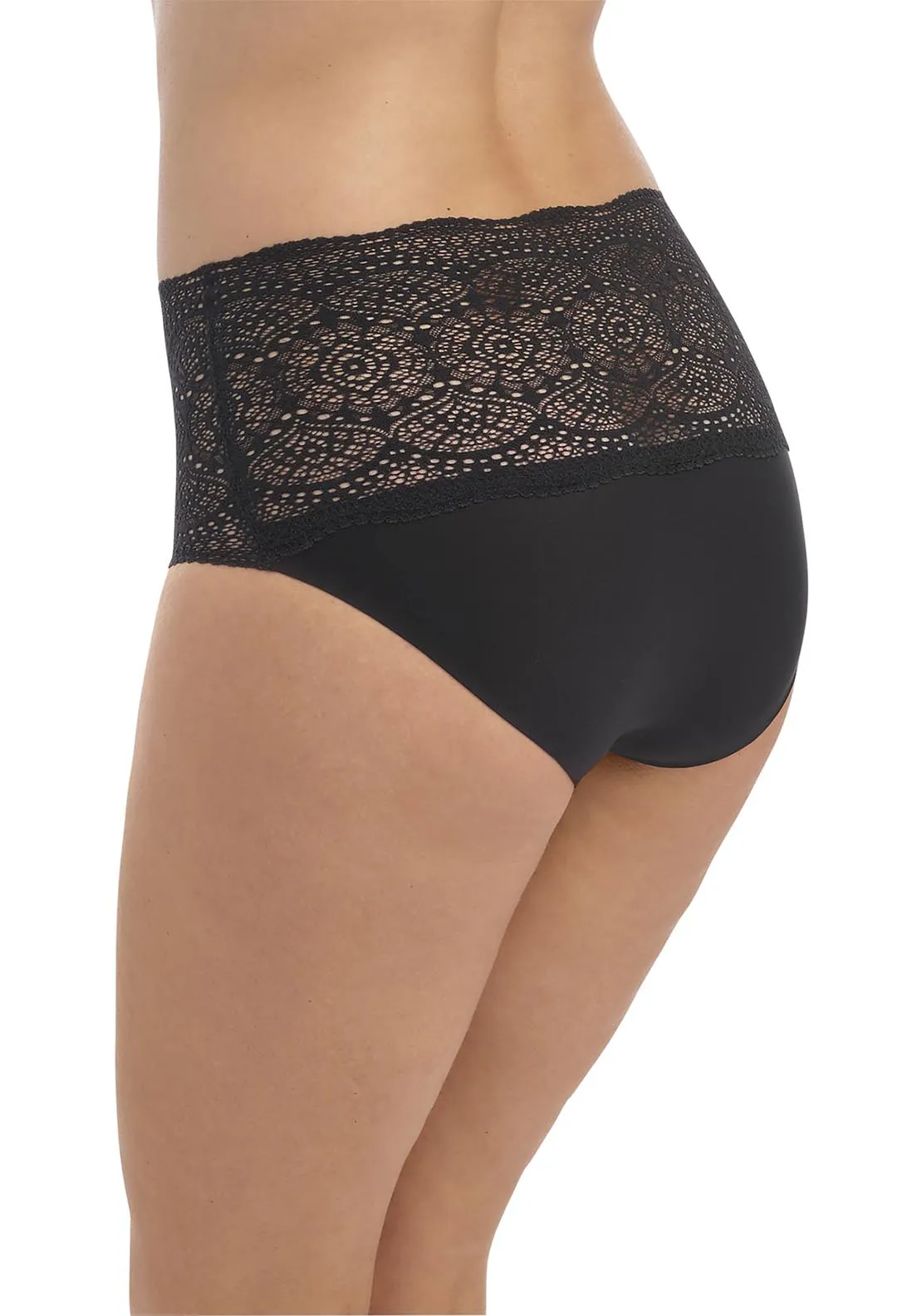 Lace Ease Invisible Stretch Full Briefs - Black