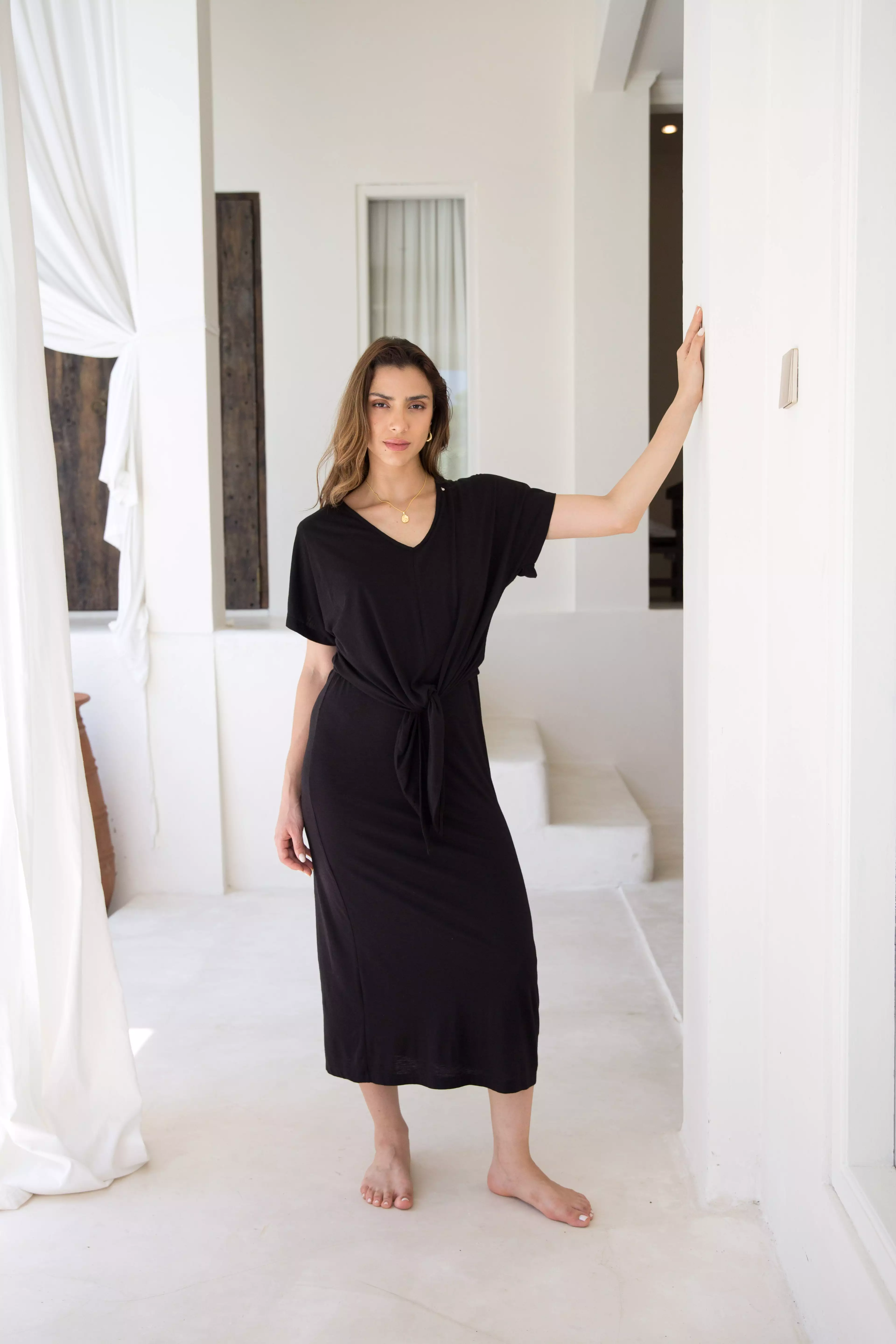 Lana Midi Dress - Black