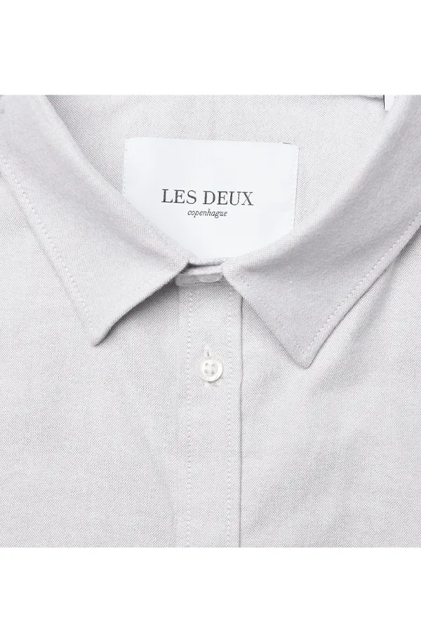 Les Deux Oxford Christoph Shirt Steeple Gray