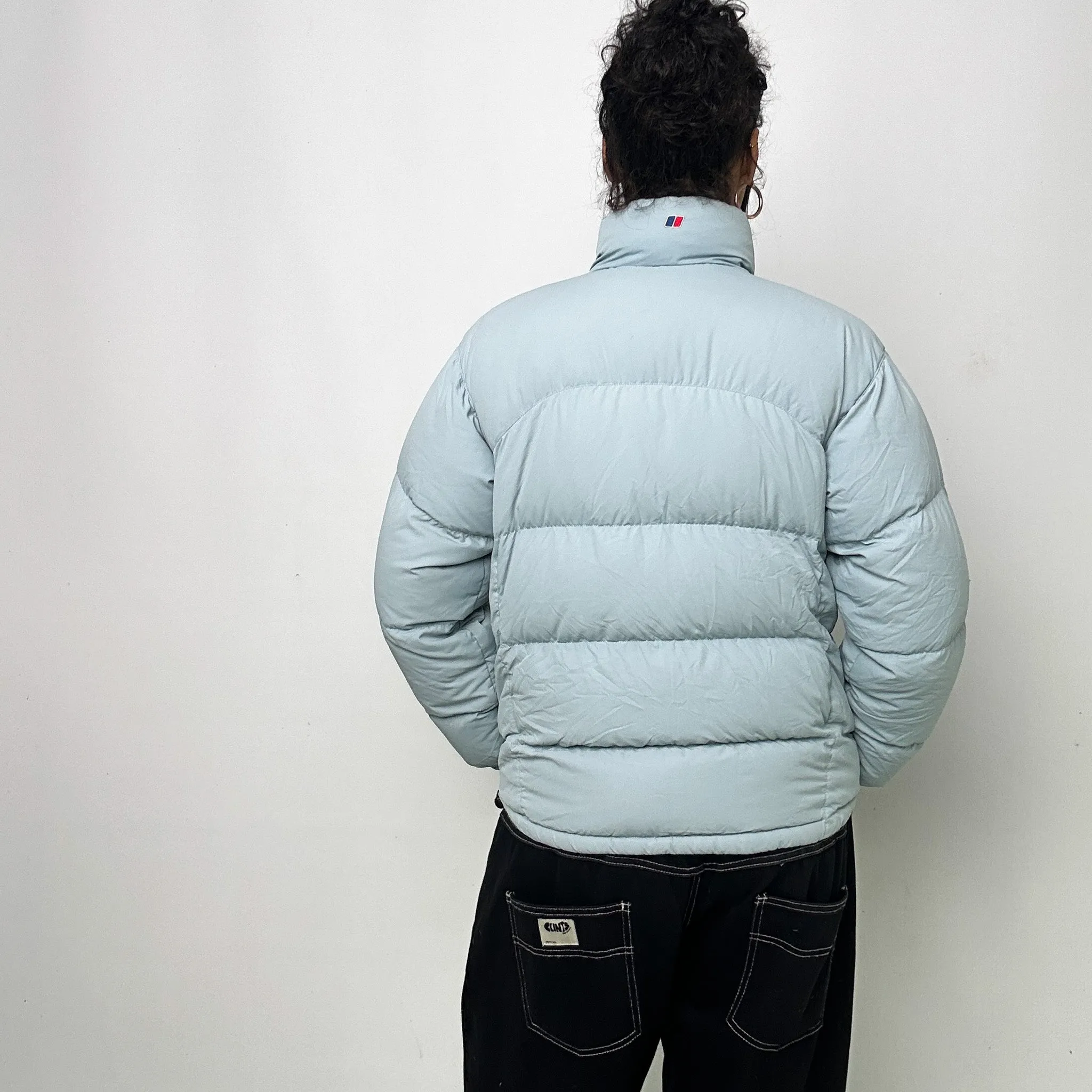 LIGHT BLUE 90S BERGHAUS PUFFER JACKET COAT (