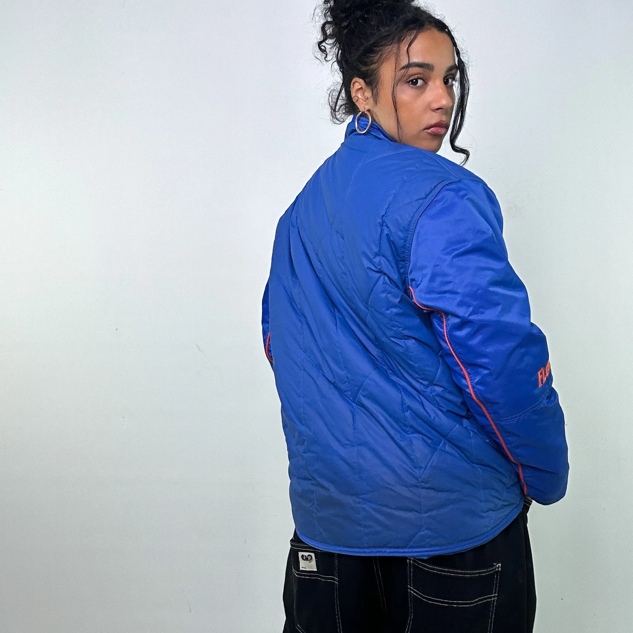 LIGHT BLUE 90S NIKE TEAM FLORIDA PUFFER JACKET COAT (