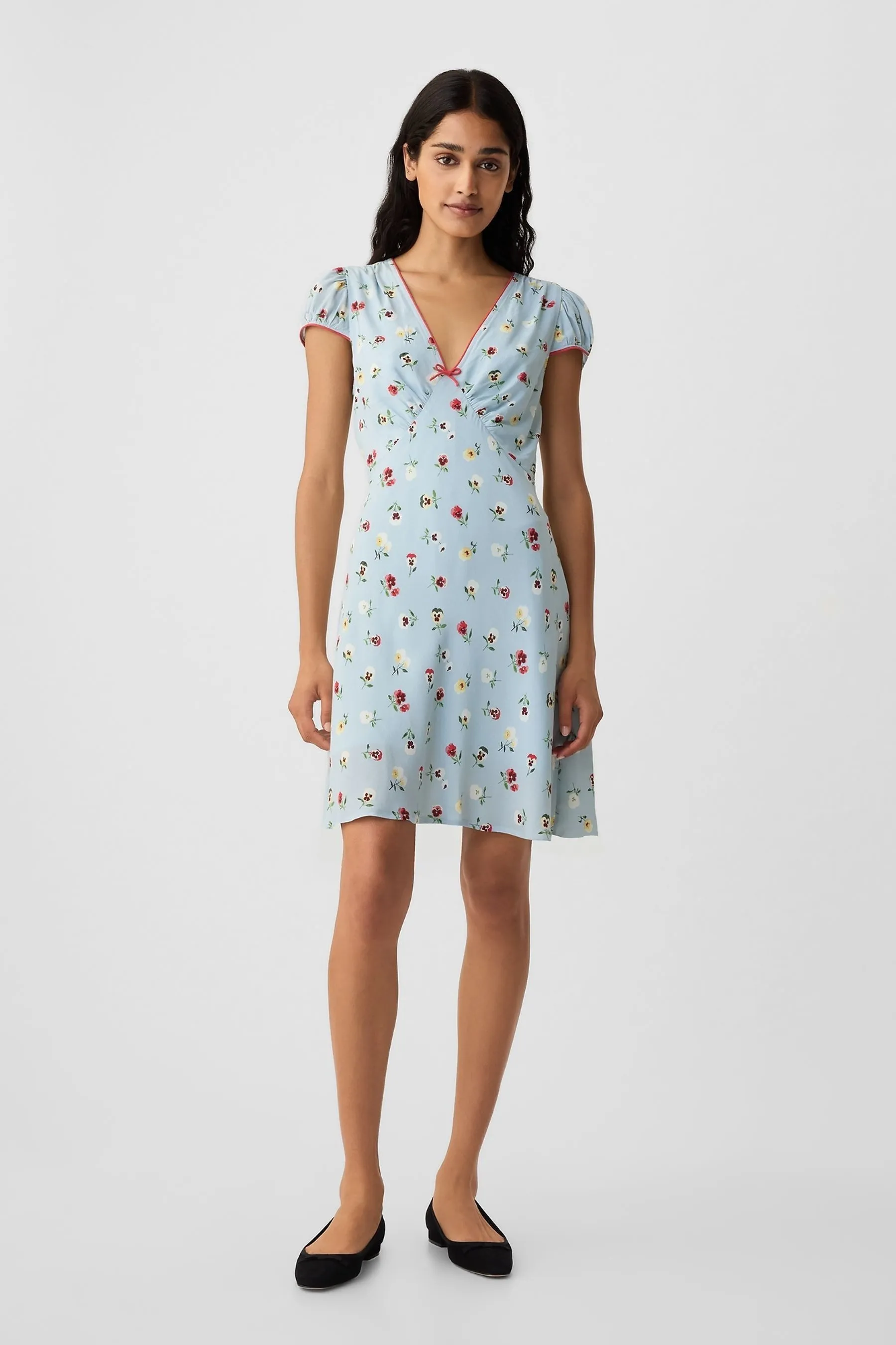 Light Blue DÔEN Floral Mini Dress