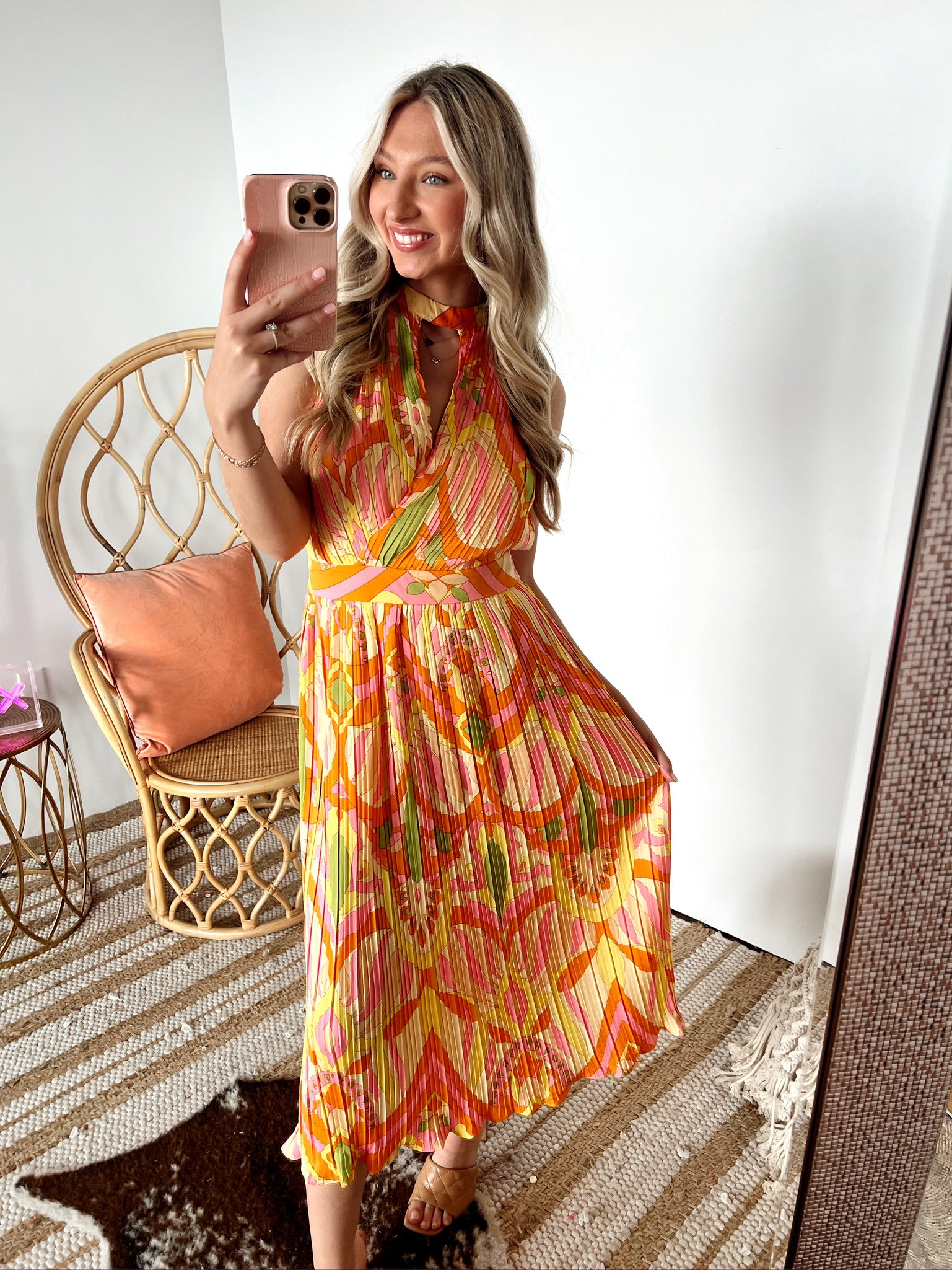 Lily Jane Printed Midi Dress