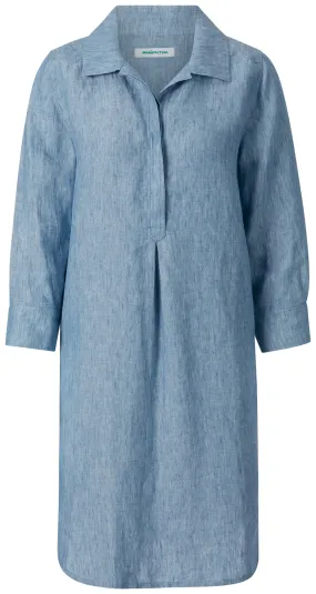 Linen dress, Light blue | Manufactum