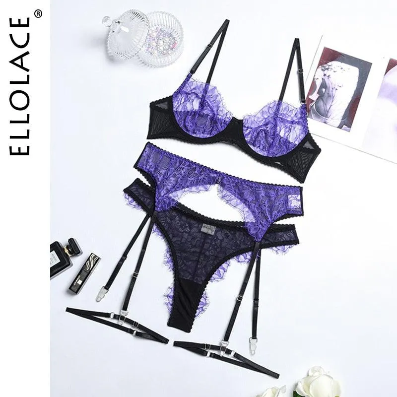 Lingerie Lace Patchwork Sensual Exotic Set