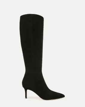 Lisa Suede Mid-Heel Tall Boot