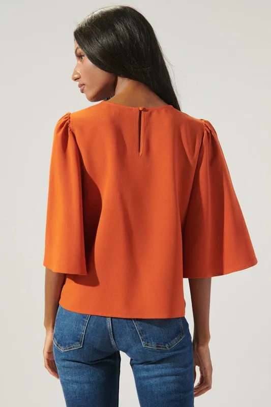 Lital Flutter Sleeve Top