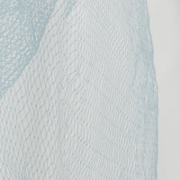 Long Sleeve Dolman Midi Dress In White-Blue Contorted Net