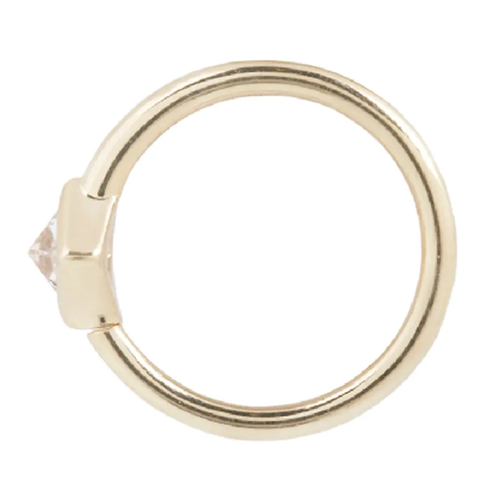 Mae Seamless Ring in Gold with CZ