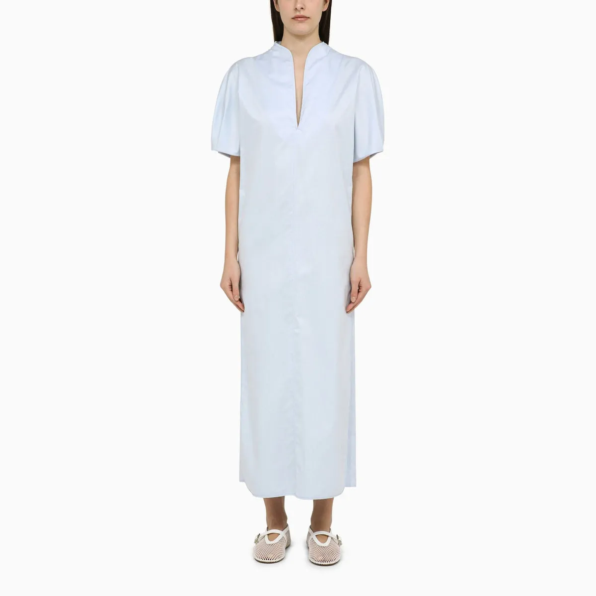 Margaux Lönnberg    Margaux Lönnberg Light Blue Cotton Long Vic Dress