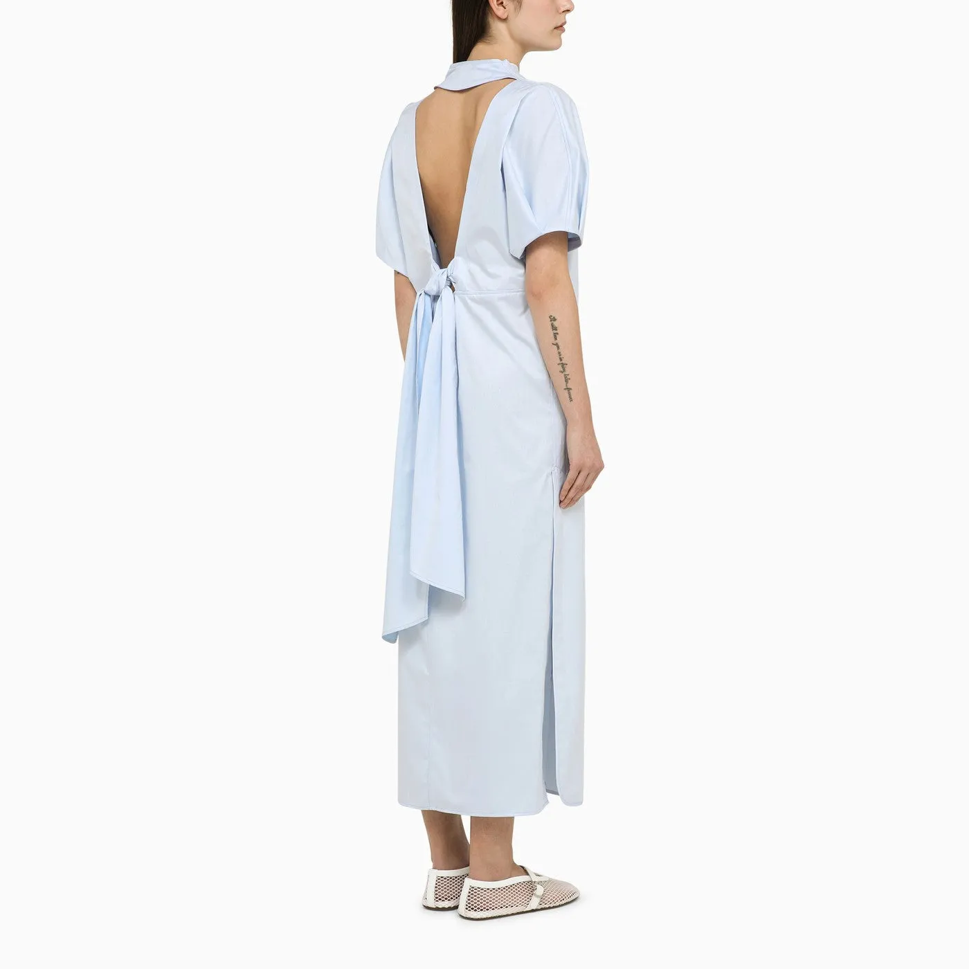 Margaux Lönnberg    Margaux Lönnberg Light Blue Cotton Long Vic Dress