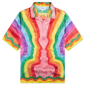 Mind Vibrations Silk Satin Shirt - Multi