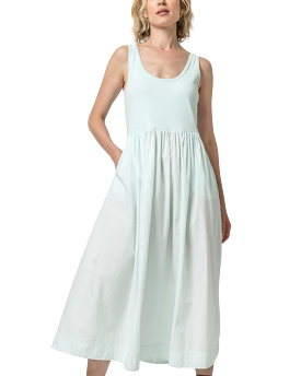 Mixed Media Maxi Dress (Sky Blue)