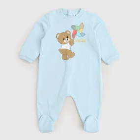 Moschino Baby Blue Long Romper