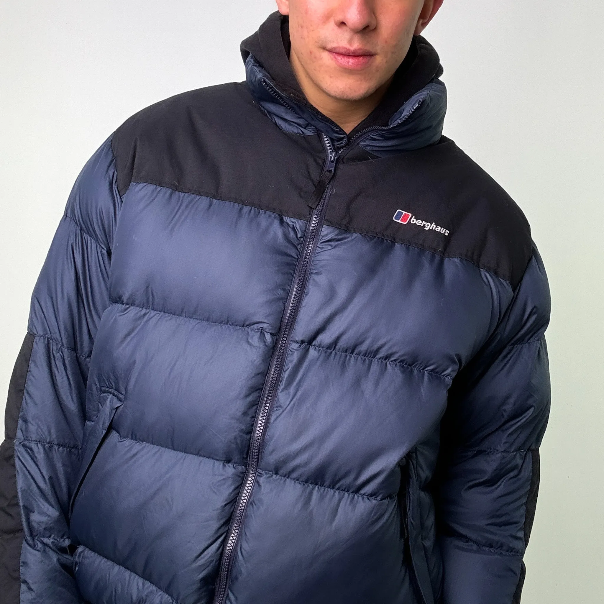 Navy Blue 90s Berghaus Puffer Jacket Coat (XL)