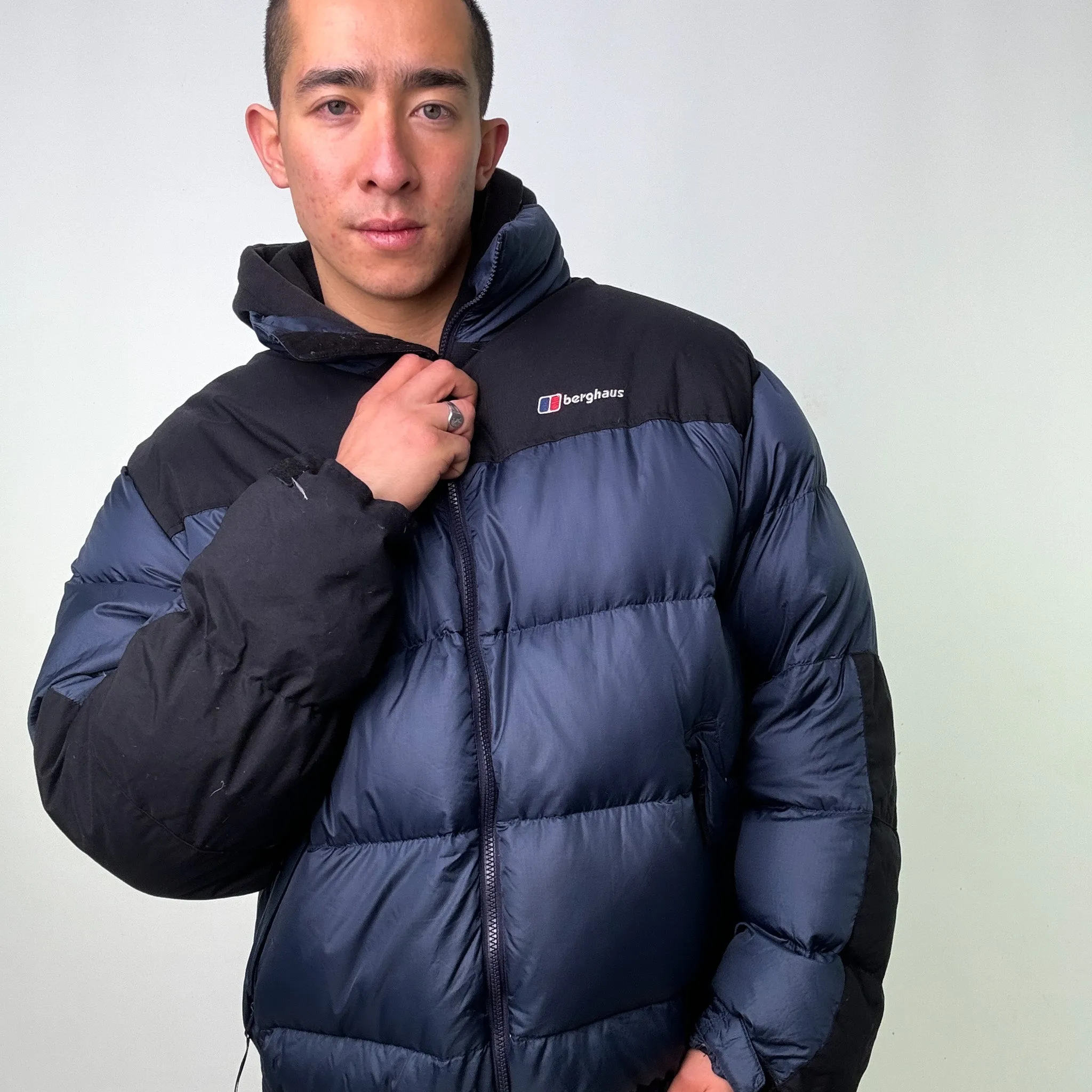 Navy Blue 90s Berghaus Puffer Jacket Coat (XL)