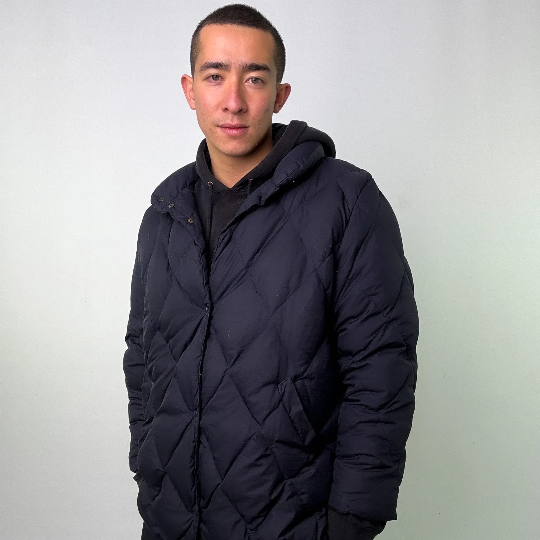 Navy Blue 90s Moncler Puffer Jacket Coat (L)