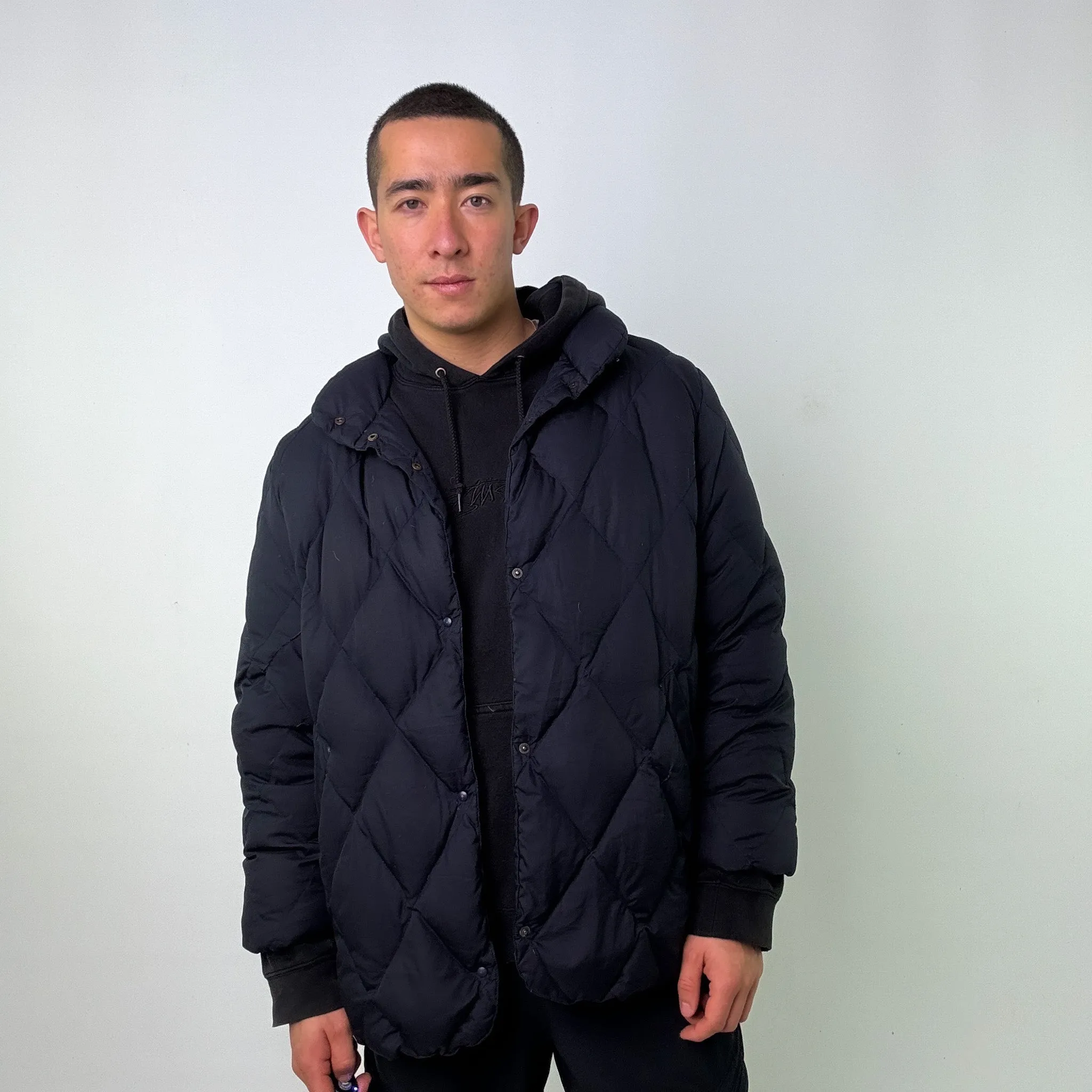 Navy Blue 90s Moncler Puffer Jacket Coat (L)