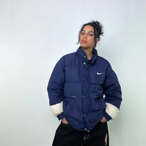 Navy Blue 90s NIKE Puffer Jacket Coat (L)