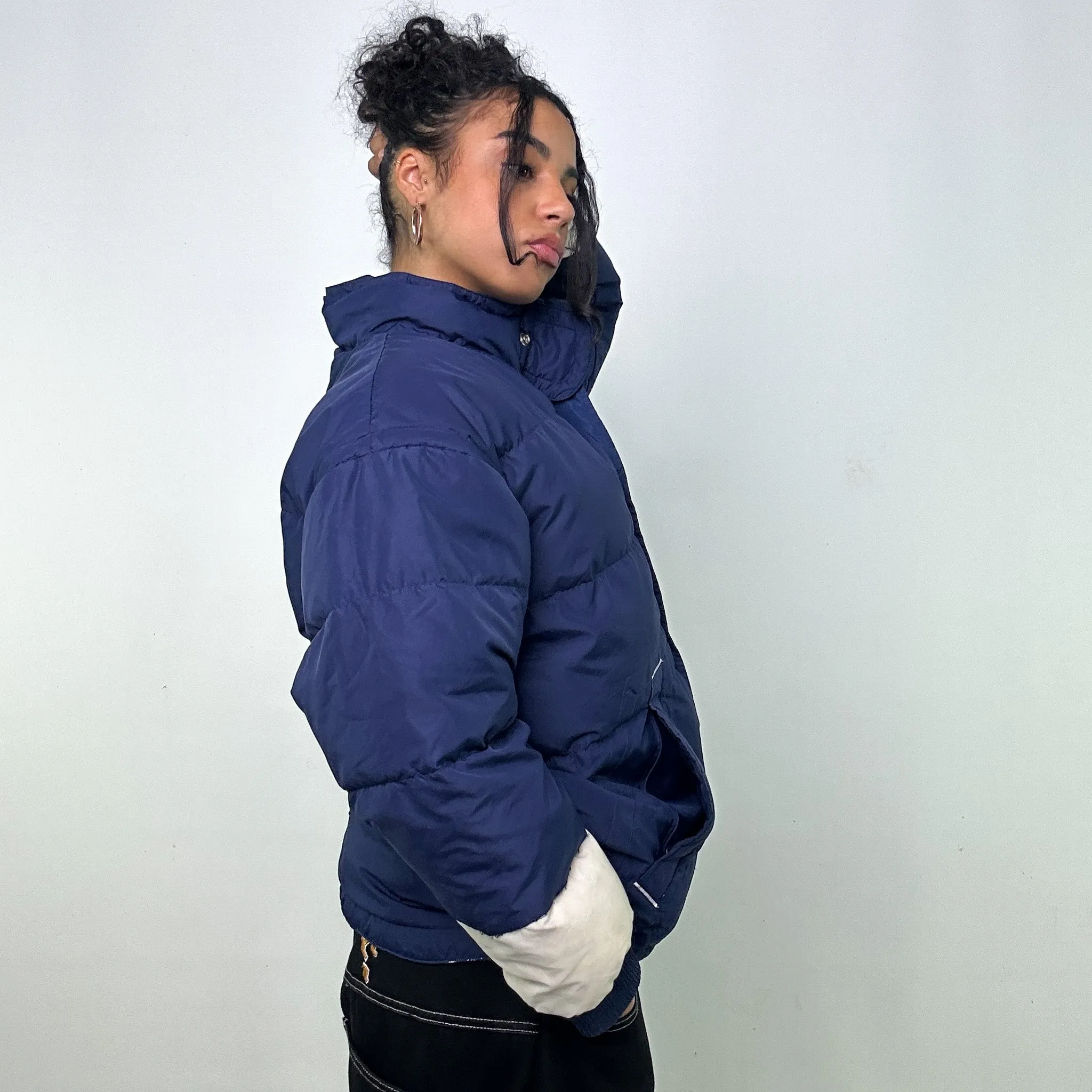 Navy Blue 90s NIKE Puffer Jacket Coat (L)