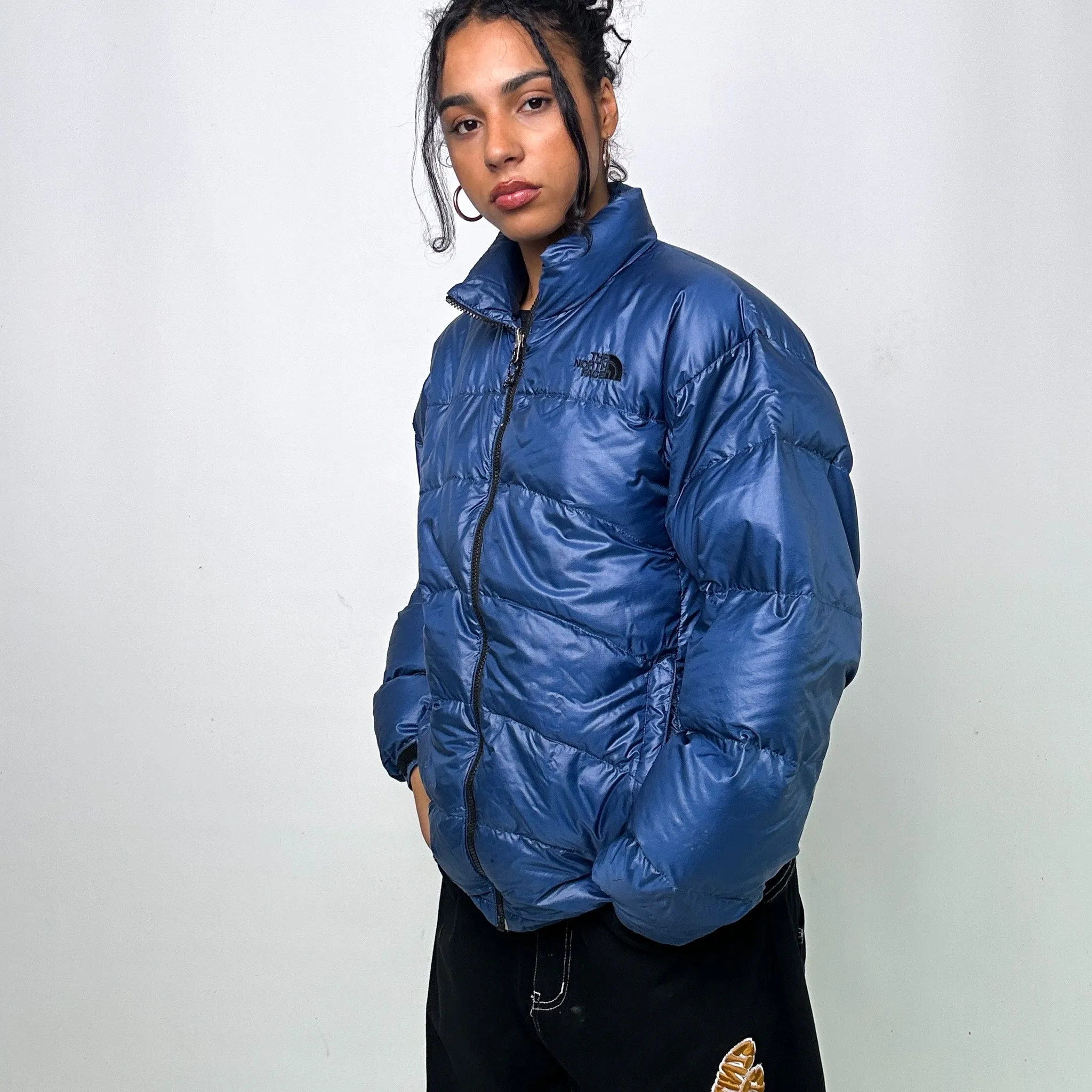 Navy Blue 90s The North Face Summit Series Puffer Jacket Coat (L)