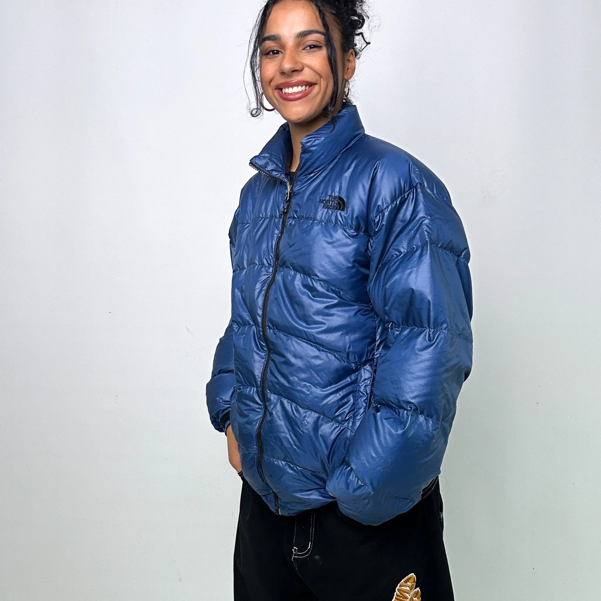 Navy Blue 90s The North Face Summit Series Puffer Jacket Coat (L)