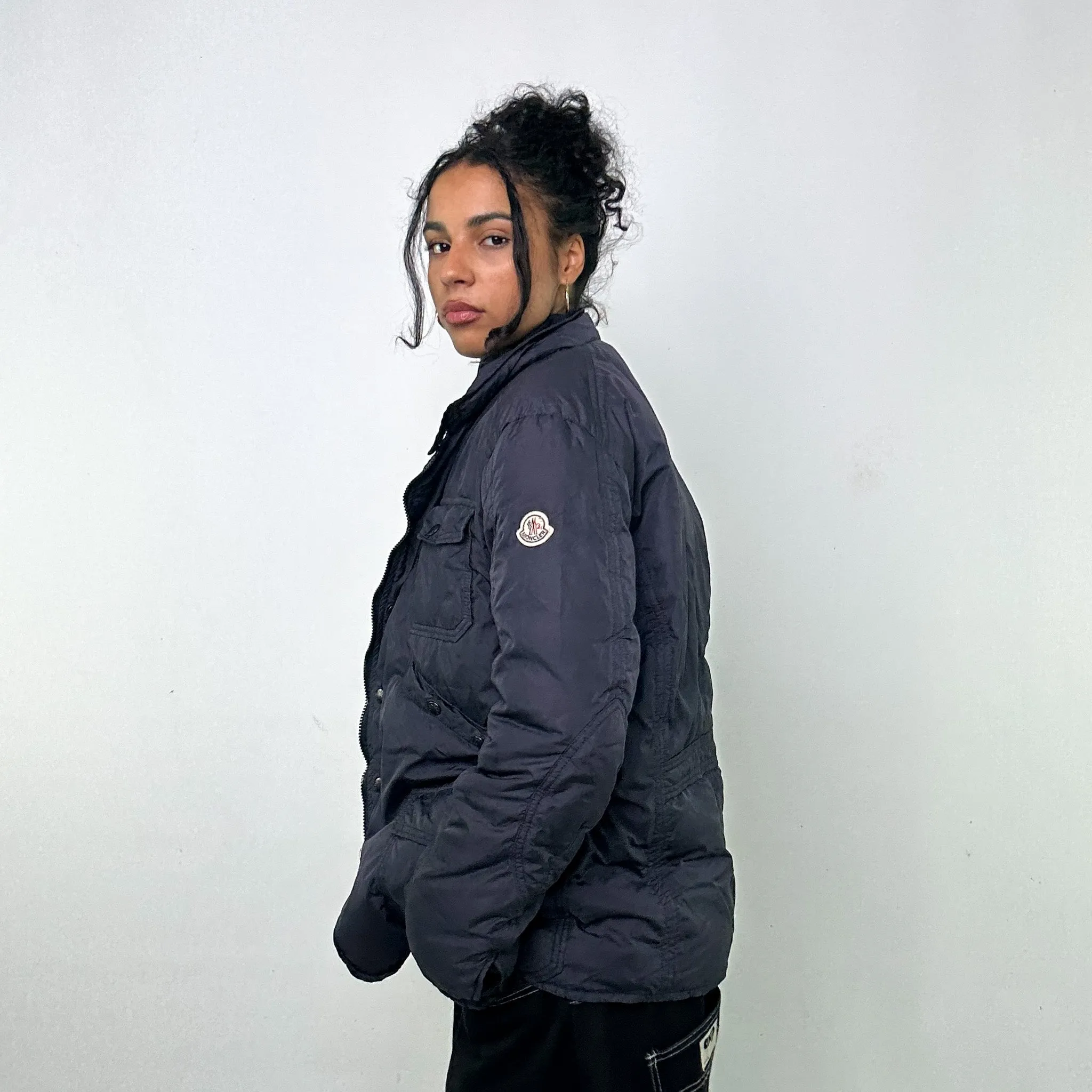 NAVY BLUE Y2KS MONCLER PUFFER JACKET COAT (