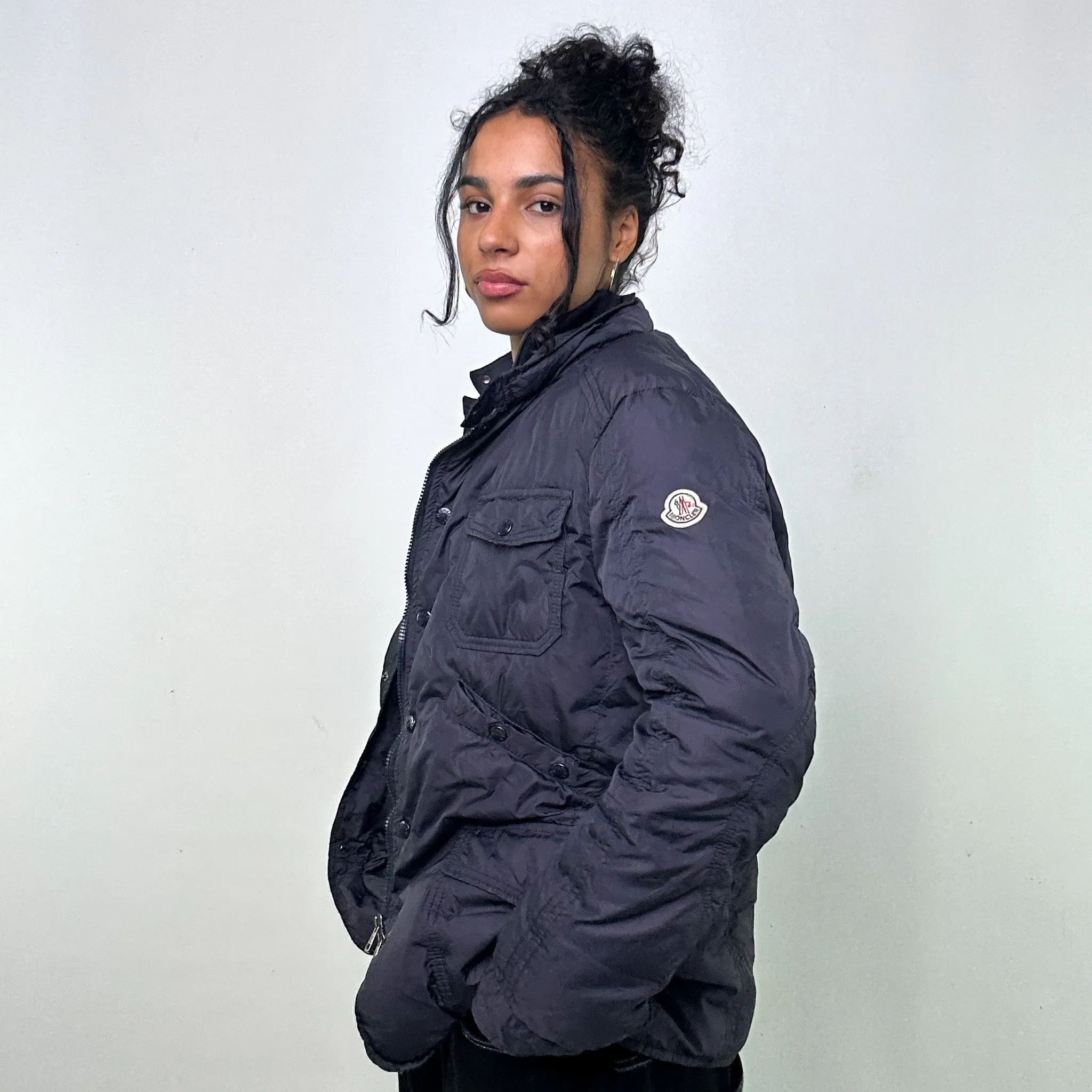 NAVY BLUE Y2KS MONCLER PUFFER JACKET COAT (