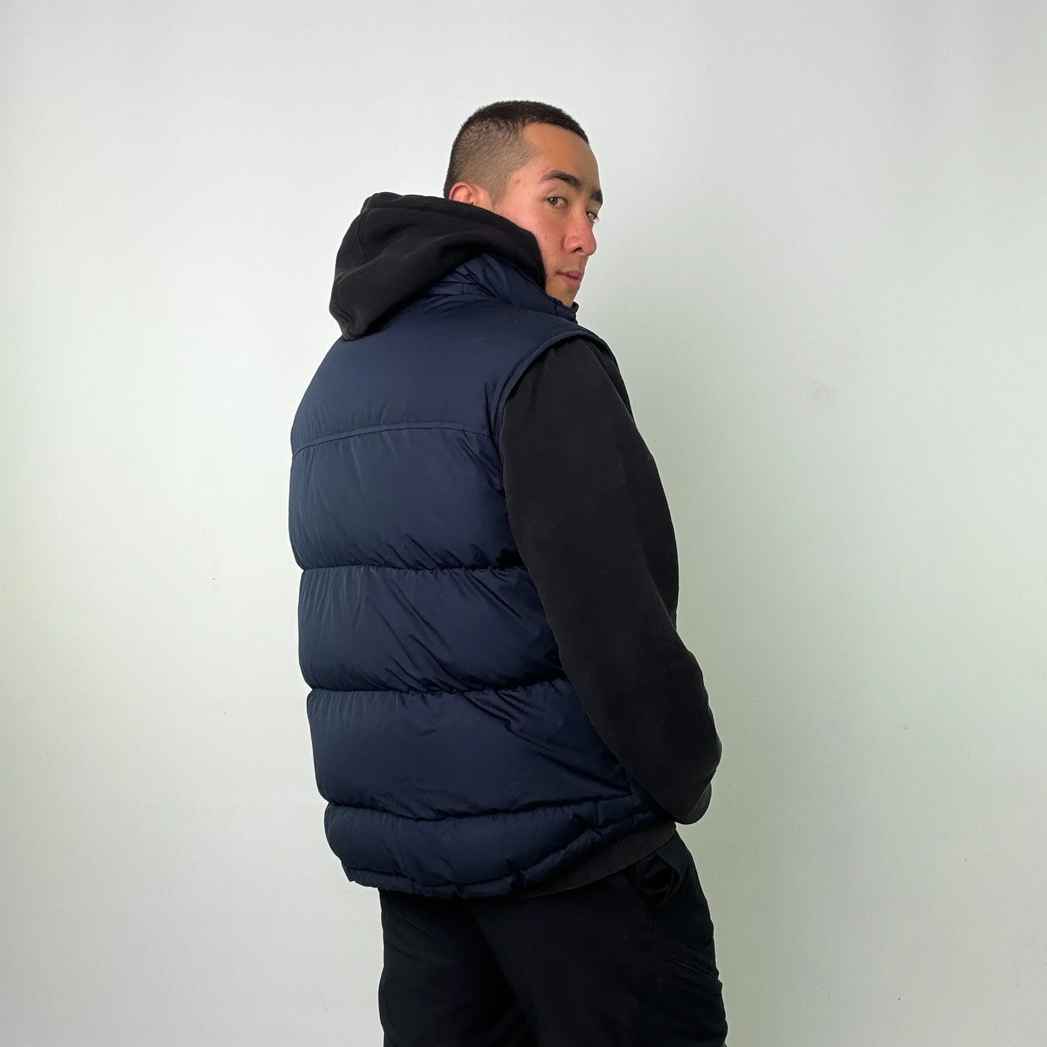 Navy Blue y2ks NIKE Puffer Jacket Coat Gilet (XL)