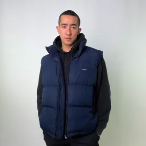 Navy Blue y2ks NIKE Puffer Jacket Coat Gilet (XXL)