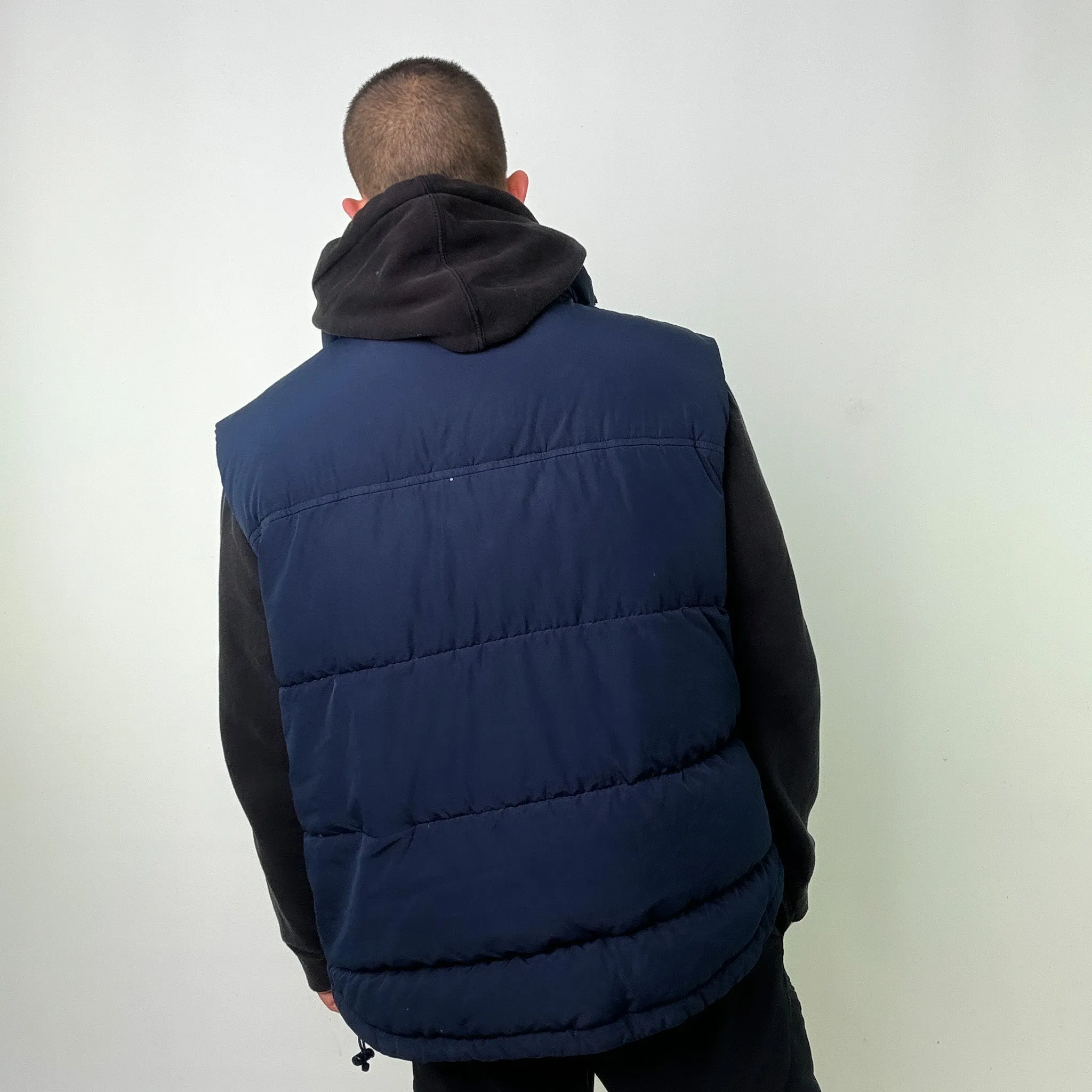 Navy Blue y2ks NIKE Puffer Jacket Coat Gilet (XXL)