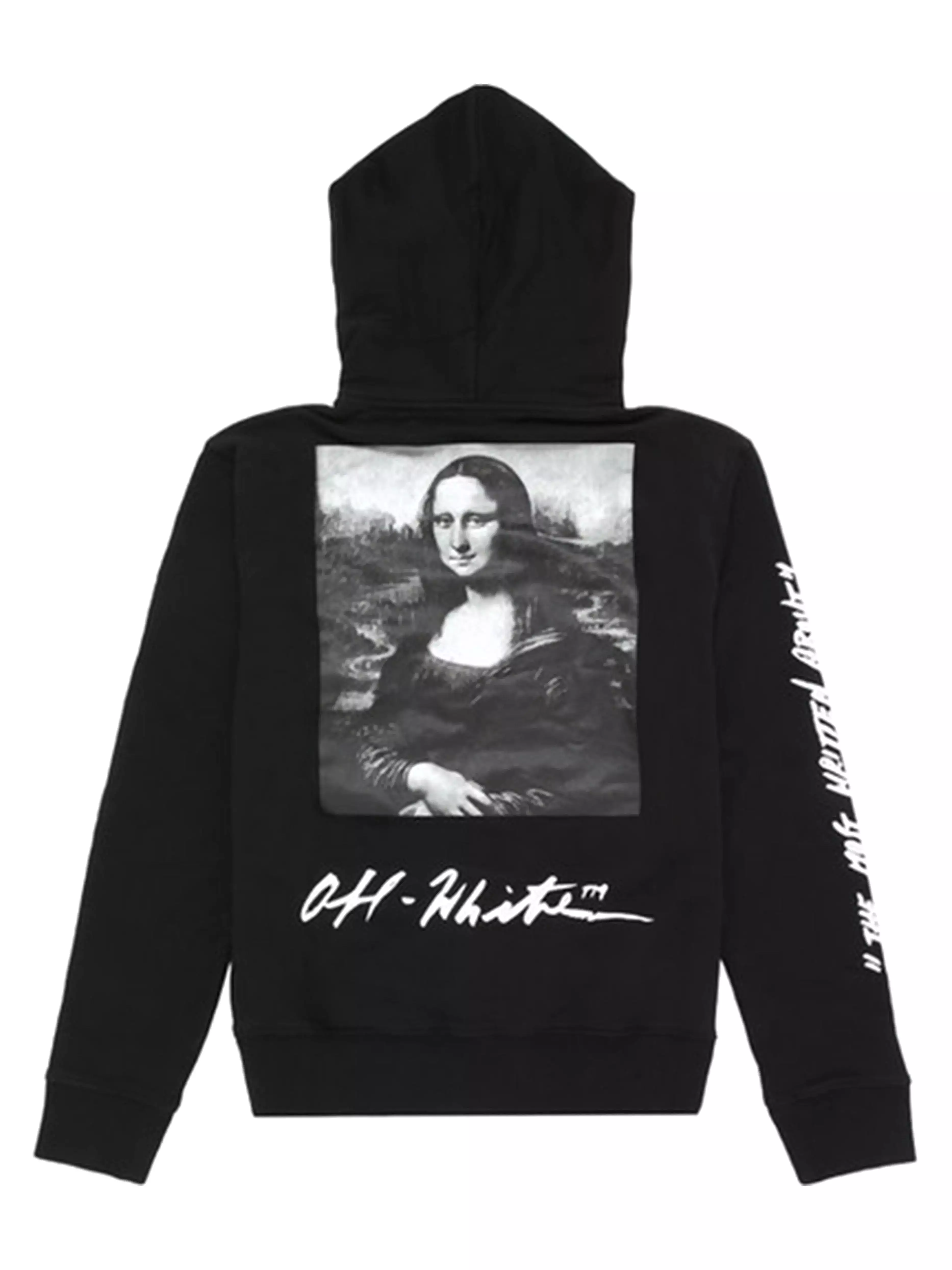 OFF-WHITE Monalisa Graphic Print Hoodie Black/White