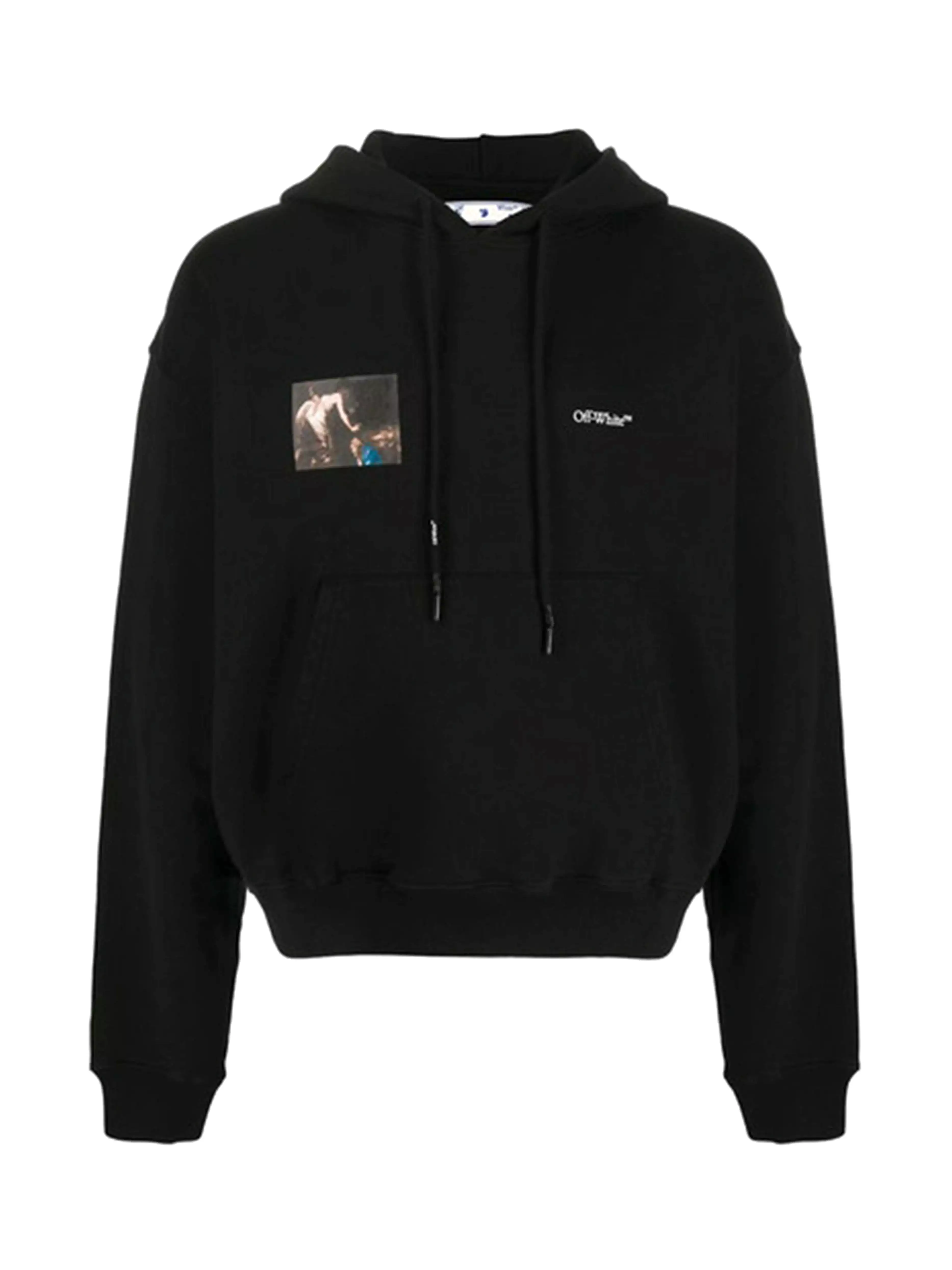 OFF-WHITE Oversize Fit Caravaggio Angel Hoodie Black