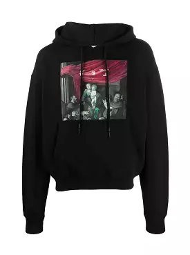 Off-White Oversize Fit Caravaggio Painting Hoodie Black [FW20]