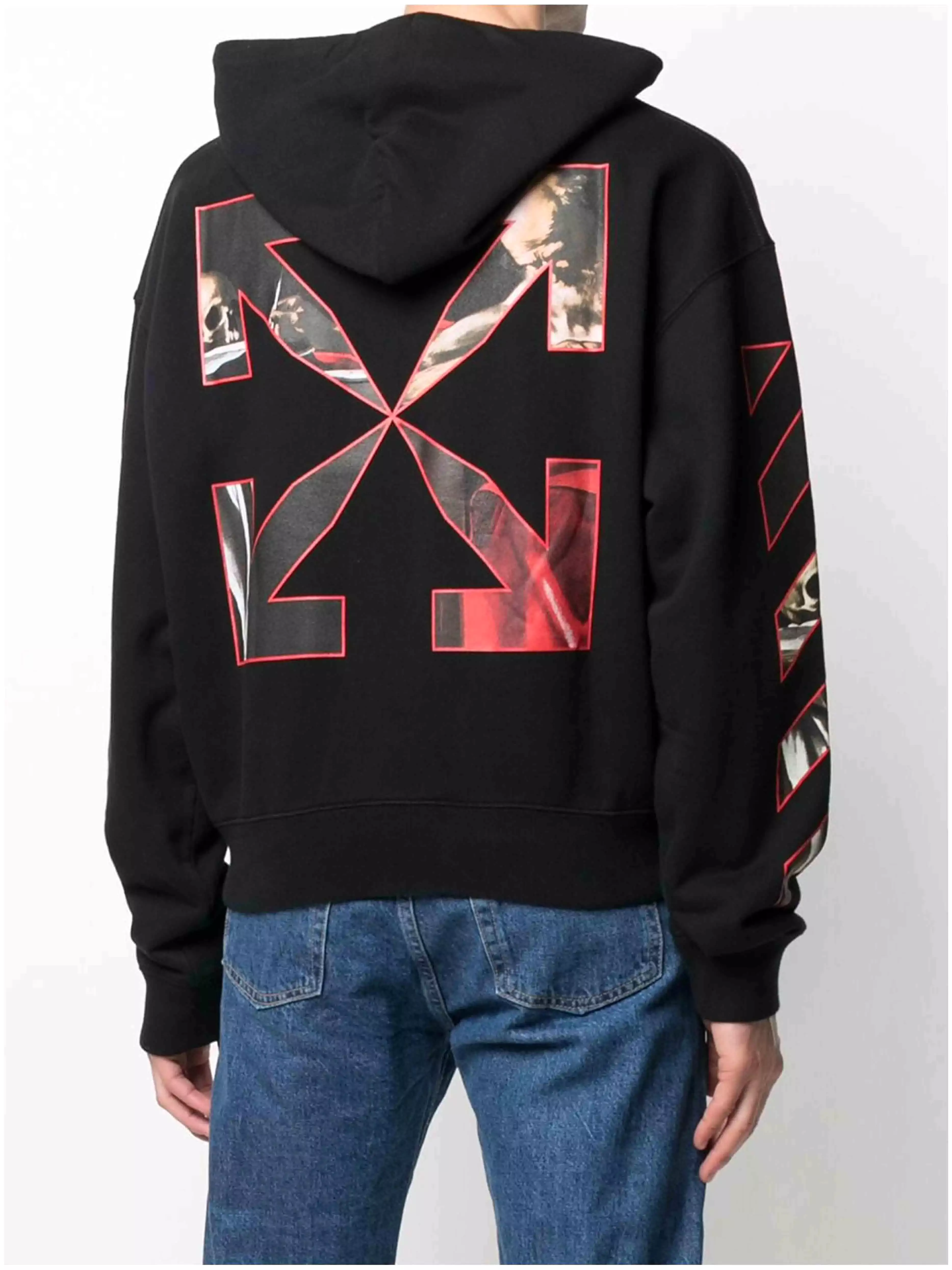 Off-White Oversize Fit Caravaggio Painting Hoodie Black [FW20]