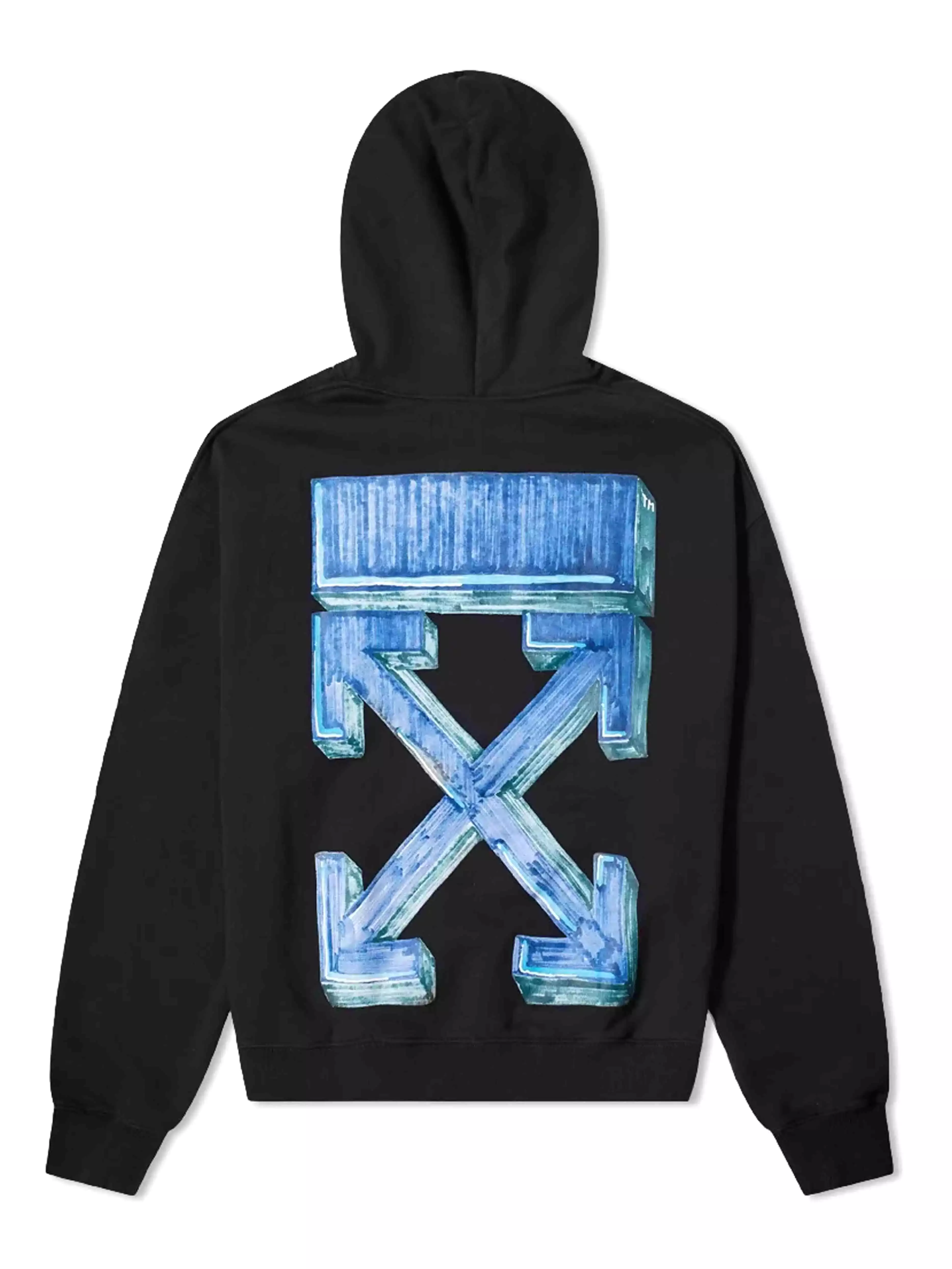 Off-White Oversize Fit Marker Arrows Hoodie Black/Blue [FW20]