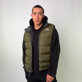 Olive Green y2ks The North Face 550 Series Puffer Jacket Coat Gilet (L)